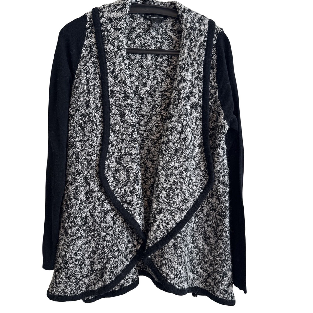 Womens‎ Open Front Waterfall Cardigan L Cottage Layers Office Casual Minimalist